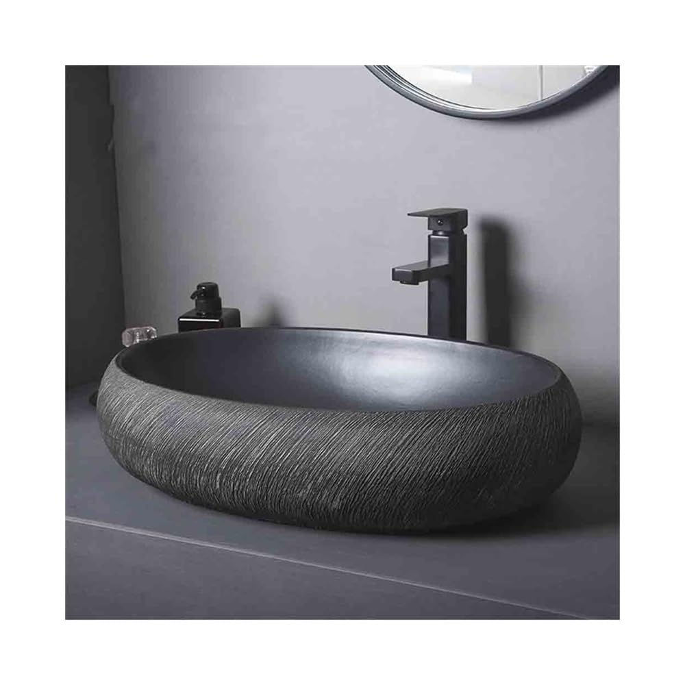 XPSHP25112 bathroom basin Washbasin Black Ceramic Countertop Basin Vintage Basin Bathroom Household for Cloakroom