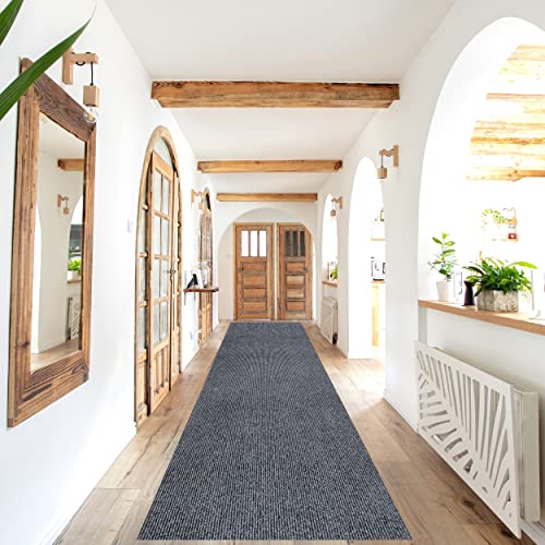 Heavy Duty Outdoor/Indoor Custom Size Carpet Runner Rug With Non-Slip Pvc Backing - Water Resistant- 36'' Or 42'' Wide-Runner Rugs For Hallway, Entryway, Deck, Kitchen, Office, Garage #TOP18