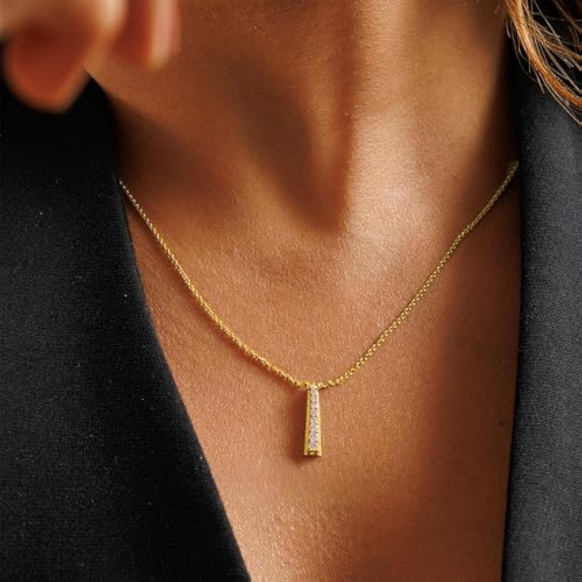 Lab Grown Diamond Necklace for Women, 925 Silver Anti Tarnish
