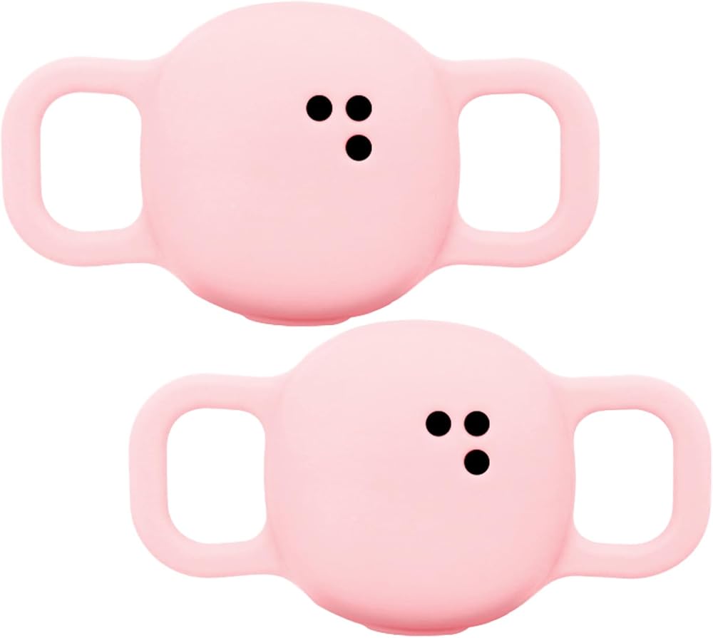Case for Telylou Air Tag - Silicone Wear-Resistant and Shock-Absorbing, Wrapping Protection, Skin-Friendly and Pet-Wearing Without Weight-Bearing.Pink(2 Pack). — 사진 1