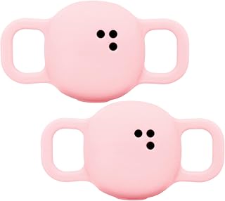 Case for Telylou Air Tag - Silicone Wear-Resistant and Shock-Absorbing, Wrapping Protection, Skin-Friendly and Pet-Wearing Without Weight-Bearing.Pink(2 Pack).
