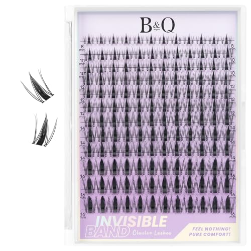 B&Q Wimpern Extensions 144pcs Fairy Lash Cluster Unsichtbares Band Manga Lashes 8-16mix Unsichtbare Wispy NatüRliche Wimpern Cluster 7 Tage Halt Lazy Girl Manga WimpernverläNgerung(Fairy 8-16mix)