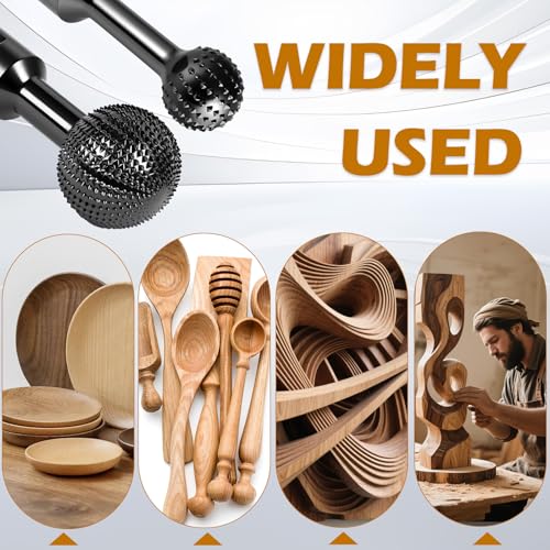 AFEPHE Fresa Esférica Giratoria para Madera ⌀25+40mm, Fresa de Bola para Tallar Madera ⌀25mm, Fresa Giratoria de Acero al Carbono con Rosca M14, Adecuada para Amoladoras Angulares 115/125 mm - imagen 5