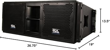 Seismic Audio - SALA-210-PKG1 - Four Passive 2x10 Line Array Speakers with Dual Compression Drivers - PA/DJ Band Live Sound