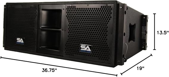 Seismic Audio - SALA-210-PKG1 - Four Passive 2x10 Line Array Speakers with Dual Compression Drivers - PA/DJ Band Live Sound
