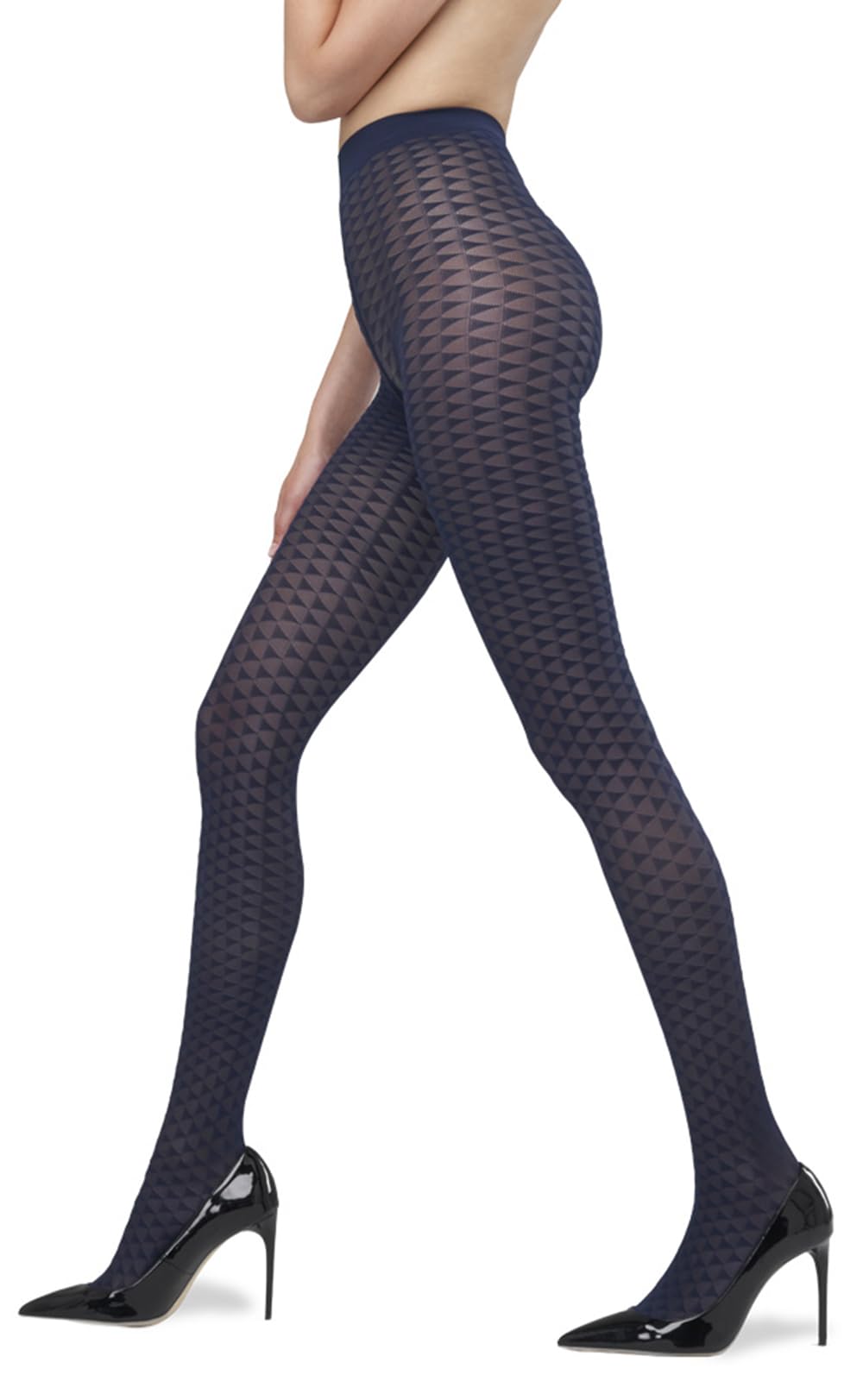 Collants compression Solidea Pyramid 70 bleu taille M microfibre douce - 6