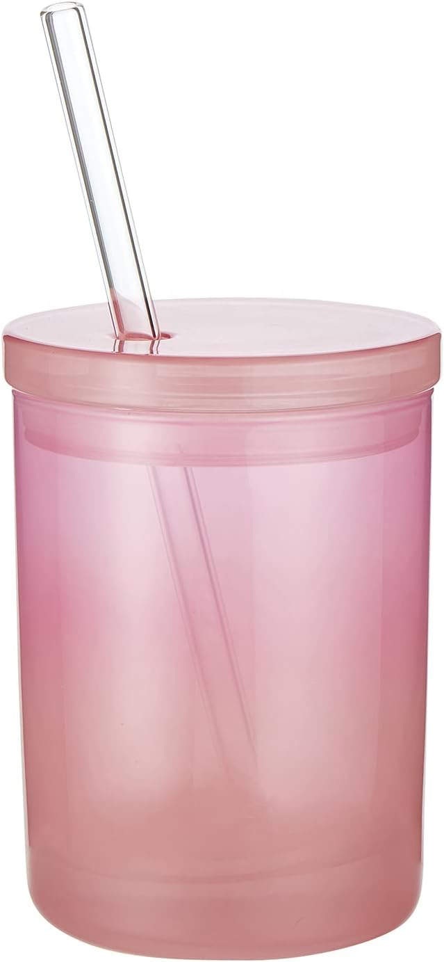 Slant Collections Double-Old Fashioned Cocktail Glass, 10-Ounce, Happy Birthday Candles