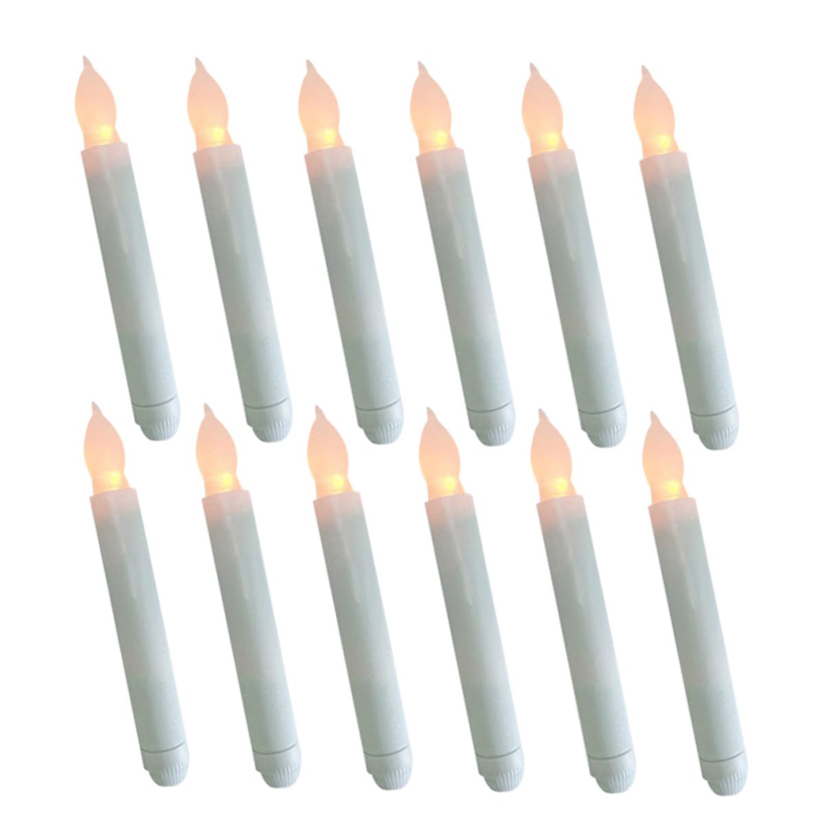Velas LED sin efecto parpadeante POPETPOP decorativas luz cálida pack 12 unidades delgadas 7