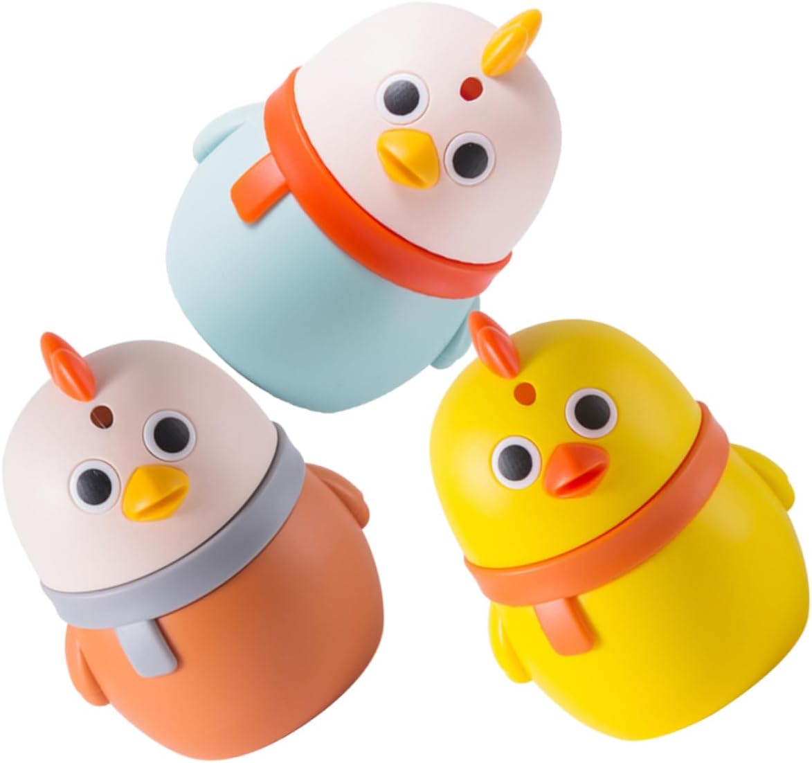 Unomor 3pcs Cute Cartoon Toothpick Box Press-type Lid Toothpick Holder Dispenser for Household