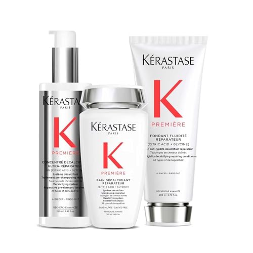 KÉRASTASE Première, Rutina Para Cabello Dañado de Fino a Medio, Repara la Fibra en Profundidad, Fórmula Reparadora con Ácido Cítrico y Glicina
