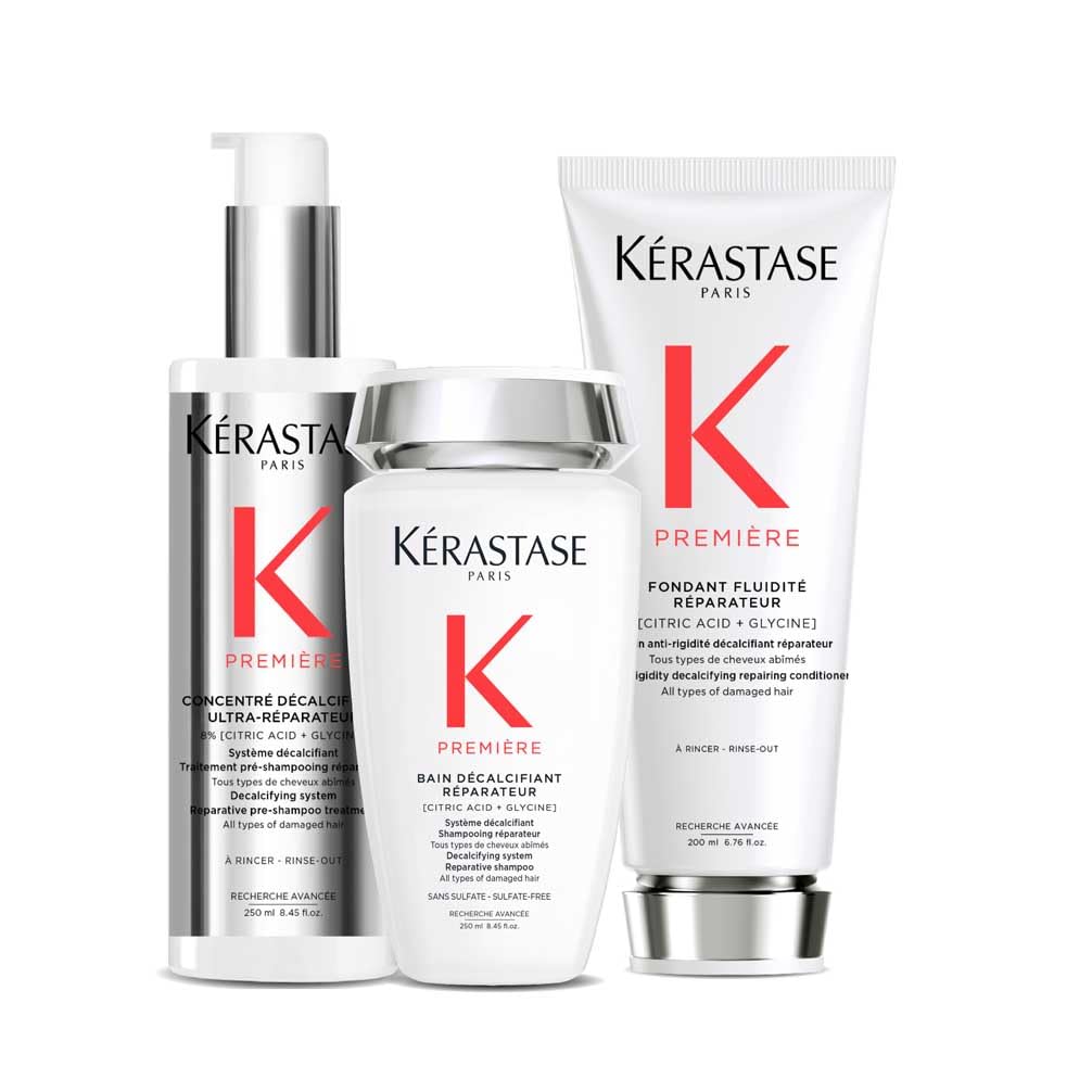 KÉRASTASE Première, Rutina Para Cabello Dañado de Fino a Medio, Repara la Fibra en Profundidad, Fórmula Reparadora con Ácido Cítrico y Glicina