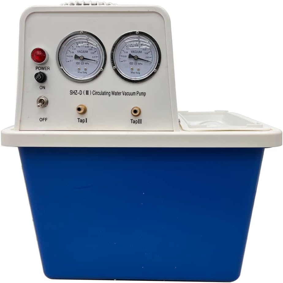 INTBUYING 110V 15L Circulating Water Vacuum Pump Lab Water Jet Aspirator for Chemistry & Air Evacuation Multi-Purpose Liquid Vacuum Pump for Glass Reactor & Rotary Evaporator, Laboratory Use