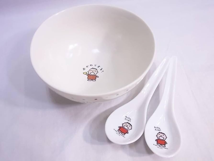 Amazon.co.jp: みんなのたぁ坊 食器3点 『ごはん茶碗 1小さいレンゲ 2