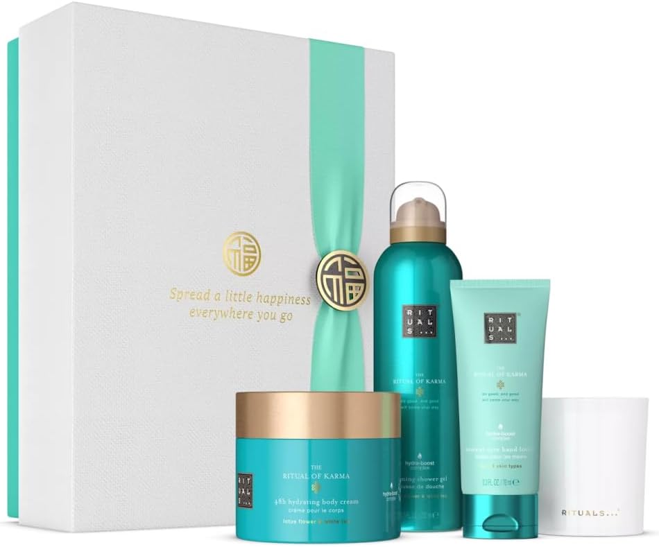 RITUALS Gift Set The Ritual of Karma Large - Home and Skincare Products Enriched with Lotus Flower and White Tea - Bath Gift Box with Nourishing and Soothing Properties