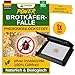 Produktbild GREEN GUARDIA Brotkäfer Falle mit Pheromon-Lockstoff - 1x Falle - umweltfreundlich Brotkäfer bekämpfen, Chemiefreie Pheromonfalle mit austauschbaren Klebeflächen, giftfrei & geruchsneutral