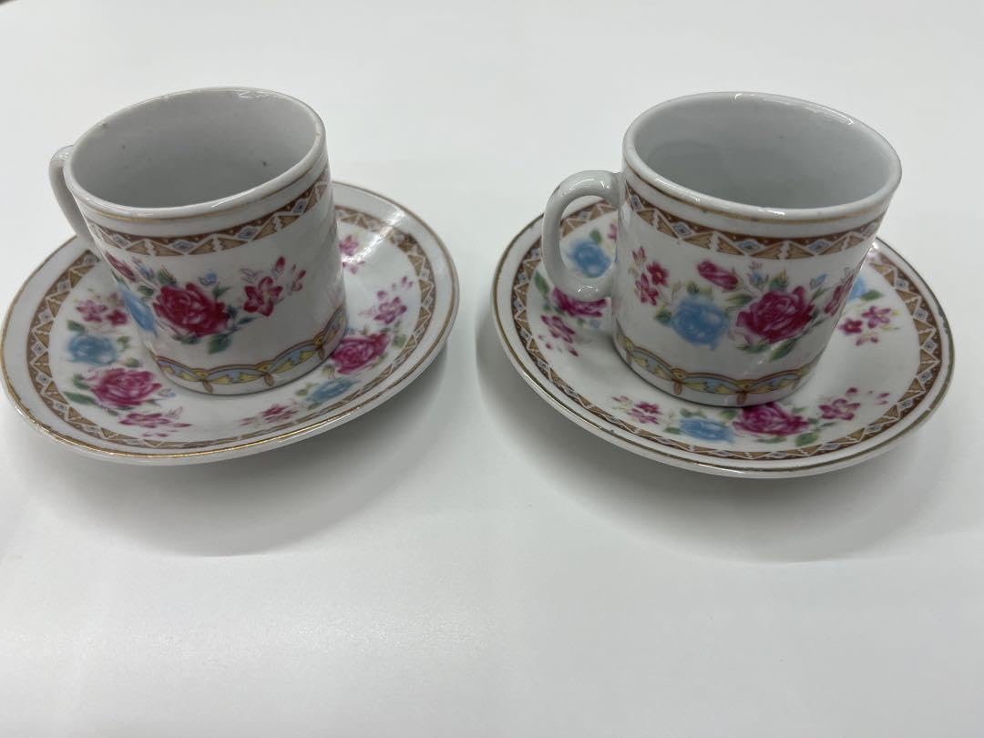 ヴィンテージデミタス磁器カップ&ソーサ2点set ヴィンテージデミタス磁器カップ&ソーサ2点set