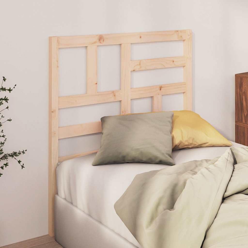 Tête de lit en pin massif 96 x 4 x 104 cm, design à lattes, dossier confortable pour chambre à coucher, lit double, tête de lit avec aspect rustique et grain naturel