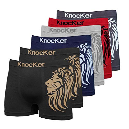 Men's Tiger Printeded Printed Nylon Stretchable Boxer 6-Pcs Set, One Size, Asst