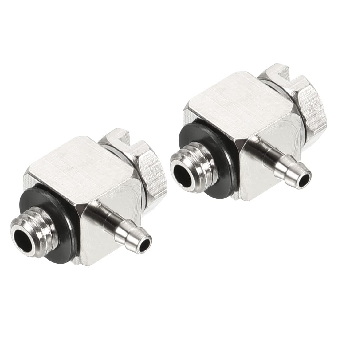 Raccordo Rame Mini PATIKIL Raccordi Per Tubi Flessibili - 2 Pezzi M5x0.8 Maschio, 5mm, In Rame Elettrificato Argento Raccordi Tubi 5mm