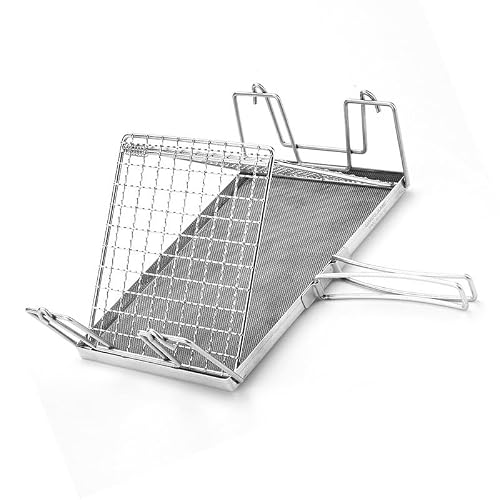 Folding Bread Grill Rack Stainless Steel Camping Toaster
