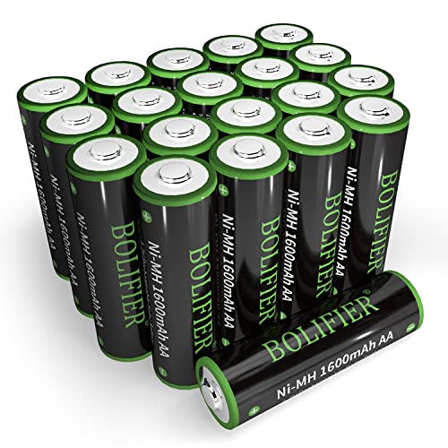 BOLIFIER Ni-MH AA Rechargeable Batteries, Double A High Capacity 1.2V Pre-Charged for Garden Landscaping Outdoor Solar Lights, String Lights, Pathway Lights (12 Pack)