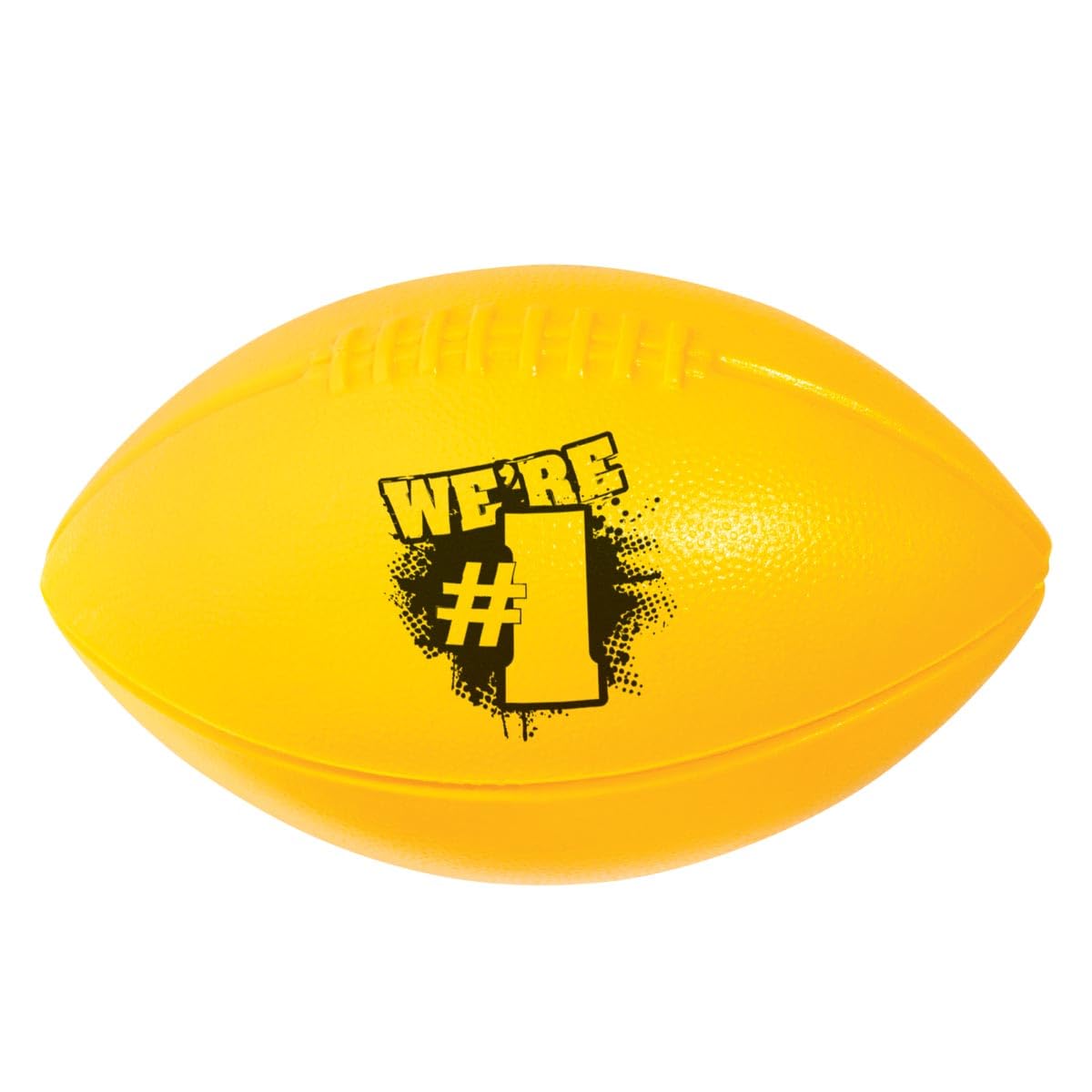 Anderson's Yellow and Black We're Number One Football Sport Balls, Set of 10, School Spirit, Game Day, Novelty Items