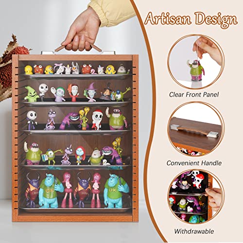 Cathyeen Miniature Display Case Display Cases For Collectibles Miniatures Storage Case Display Shelves Shelf For Collectibles For Mini Action Figures Valuable Collectibles Or Crystal Stone (Brown) #TOP4