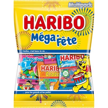 HARIBO – Mega Fiesta & Mega PIK – Mini bolsas de caramelos: Dragibus, Pitufos, Croco PIK, Rainbow PIK… Sin colorantes artificiales – 2 bolsas x 320 g HARIBO – Mega Fiesta & Mega PIK – Mini bolsas de caramelos: Dragibus, Pitufos, Croco PIK, Rainbow PIK… Sin colorantes artificiales – 2 bolsas x 320 g