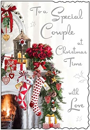 Jonny Javelin Special Couple Christmas Time Card Fireplace