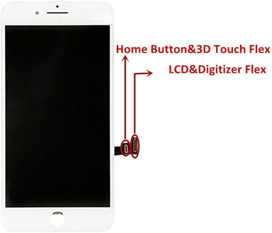 CLWHJ Premium Screen Replacement Compatible with iPhone 6 Plus 5.5 inch Full Assembly -LCD Touch Digitizer Display Glass Assembly with Tools, Fit Compatible with iPhone 6 Plus (WHITE-7G)
