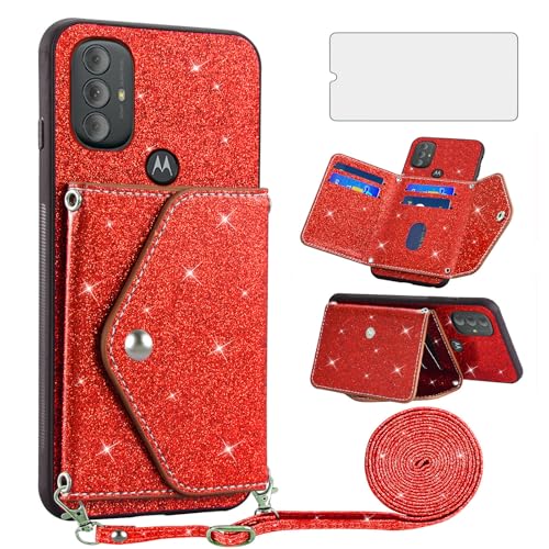 Coque Moto G Power 2022 Asuwish GLTSJB rouge étui protecteur rigide