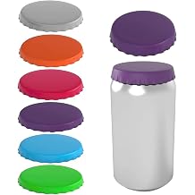 Soda or Beverage Can Lid, Cover or Protector, Fits Standard Soda/Beverage cans 6 Pack, Assorted