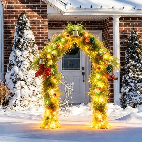 Heavy Duty Garden Arch Trellis for Climbing Plants Outdoor Garden Arbor Arches Flower Arch Arched Trellis for Raised Plant Support, Metal Arch Backdrop Stand for Wedding Party Christmas Decoration