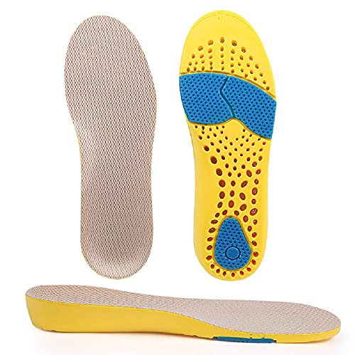 Plantillas Ortopédicas Soporte de Arco Inserción Deportiva Suave Panal Fascitis Plantar Pies Planos Dolor de Pies Espuelas de Talón Alivio Del dolor Metatarsagia Amortiguación Cojín 43-44 Cover
