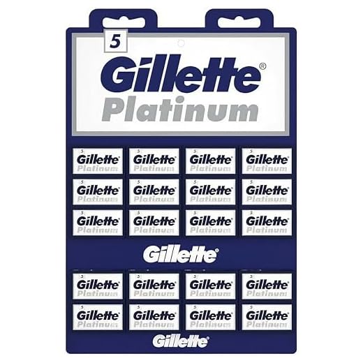 100 Platinum Blue Double Edge Safety Razor Blades, 20 x 5