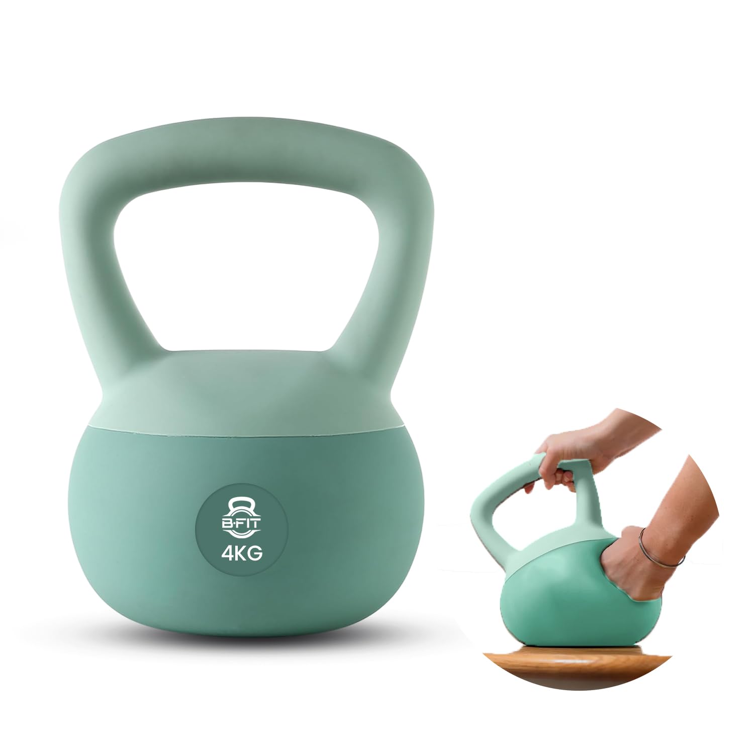 B Fit Soft Kettlebell with Cushioned Impact-Resistant Base and Anti-Slip, Wide-Grip Handle for Home Workouts, Weightlifting, and Personal Training (4 Kg)-image-48