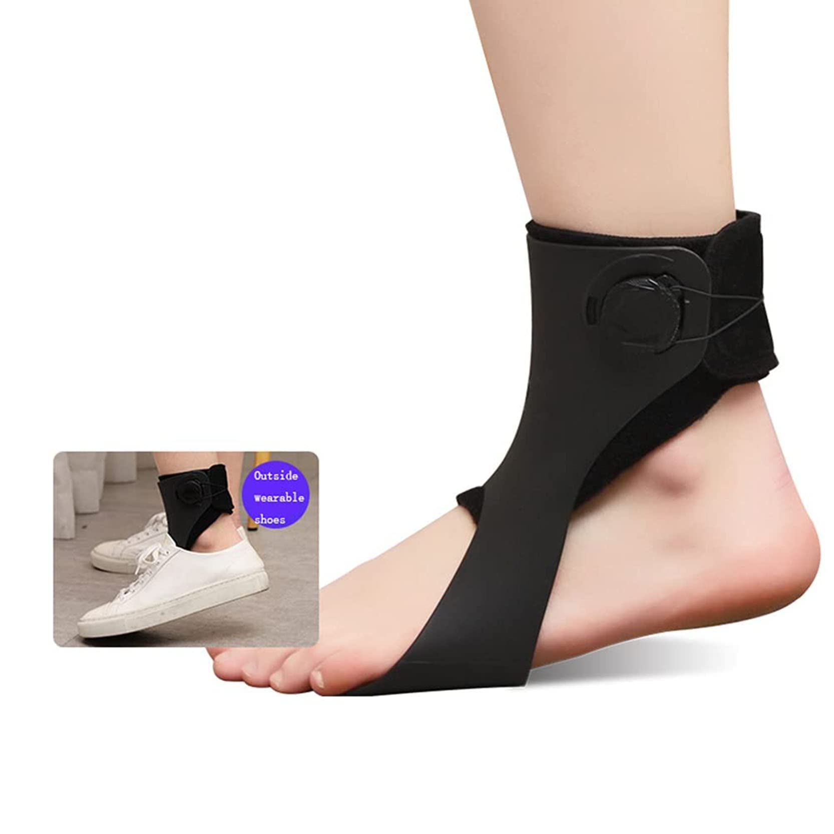 Tobillera ortopédica ajustable para hemiplejia fascitis plantar, para tendinitis de Aquiles con soporte para fascitis plantar, zapatos para caminar para caída del pie