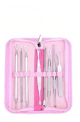 Extrator de espinha de cravo, extrator profissional de cravo, kit de pinça de remoçío de acne para m