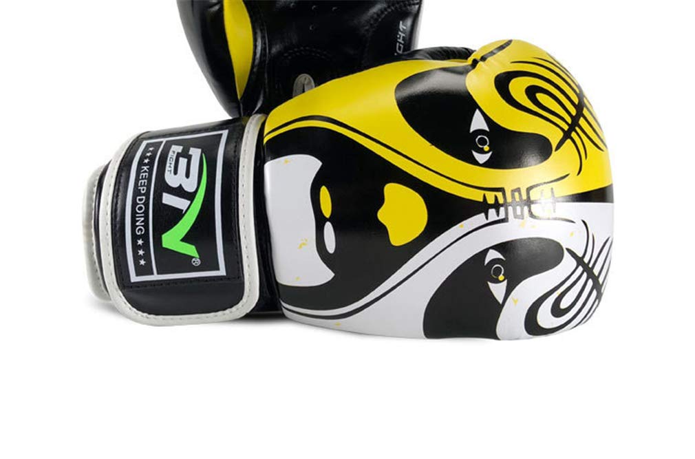 Guanti D'allenamento Da Boxe, in Pelle Sintetica Per Uomini E Donne Guantoni Da Boxe, Può Essere Utilizzato Come Sparring Guanto O Guanti Bag E Di Addestramento Di MMA (10 Once 12 Once),Blu,10oz