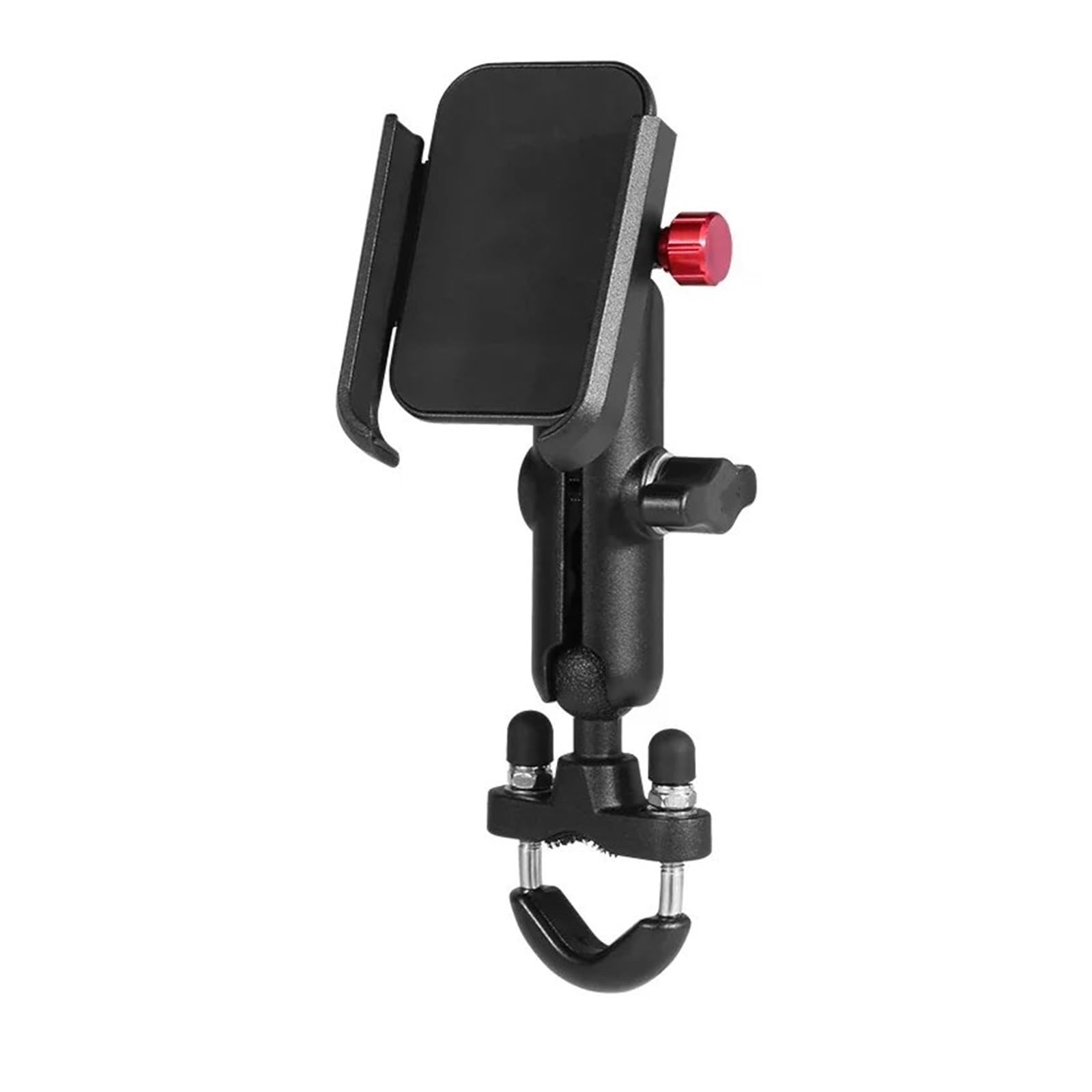 Porte Smartphon Velo Support De Téléphone Portable pour Guidon De Moto en Aluminium 12-24 V avec Chargeur USB Support De Rétroviseur pour Téléphone Portable Support Telephone Velo(Handleba No Charge)