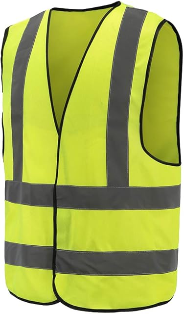 6 Colors Optional hi vis Vest Adult, Yellow, XL