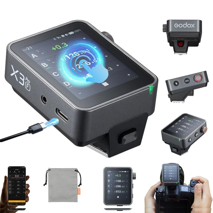 Controllo creativo dell'otturatore: programma sequenze a scatto singolo, time-lapse e lunga esposizione direttamente tramite il touchscreen. Personalizza la durata dell'esposizione, gli intervalli e il conteggio degli scatti, quindi attiva tramite la porta di sincronizzazione del PC o i ricevitori Godox XR/TR-RX per ridurre al minimo le vibrazioni della fotocamera. Dite addio ai menu complessi e sbloccate il controllo creativo senza interruzioni.