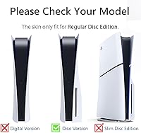 Vista 3 de PS5 Skin - Disc Edition Game Console and Controller Accessories Cover Skins PS5 Controller Skin Gift PS5 Skins for Console Full Set Black Joker