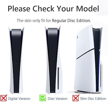 XSUID PS5 Skin - Disc Edition Game Console and Controller Accessories Cover Skins PS5 Controller Skin Gift PS5 Skins for Console Full Set Black Joker