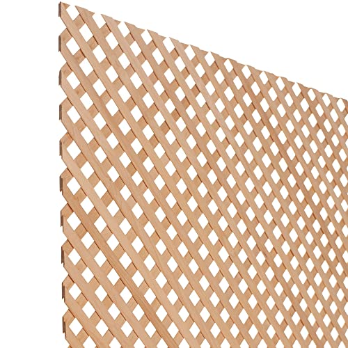 23-5/8 in. x 47-1/4 in. x 1/8 in. Unfinished Diagonal Solid Alder Mini Lattice Insert Panel