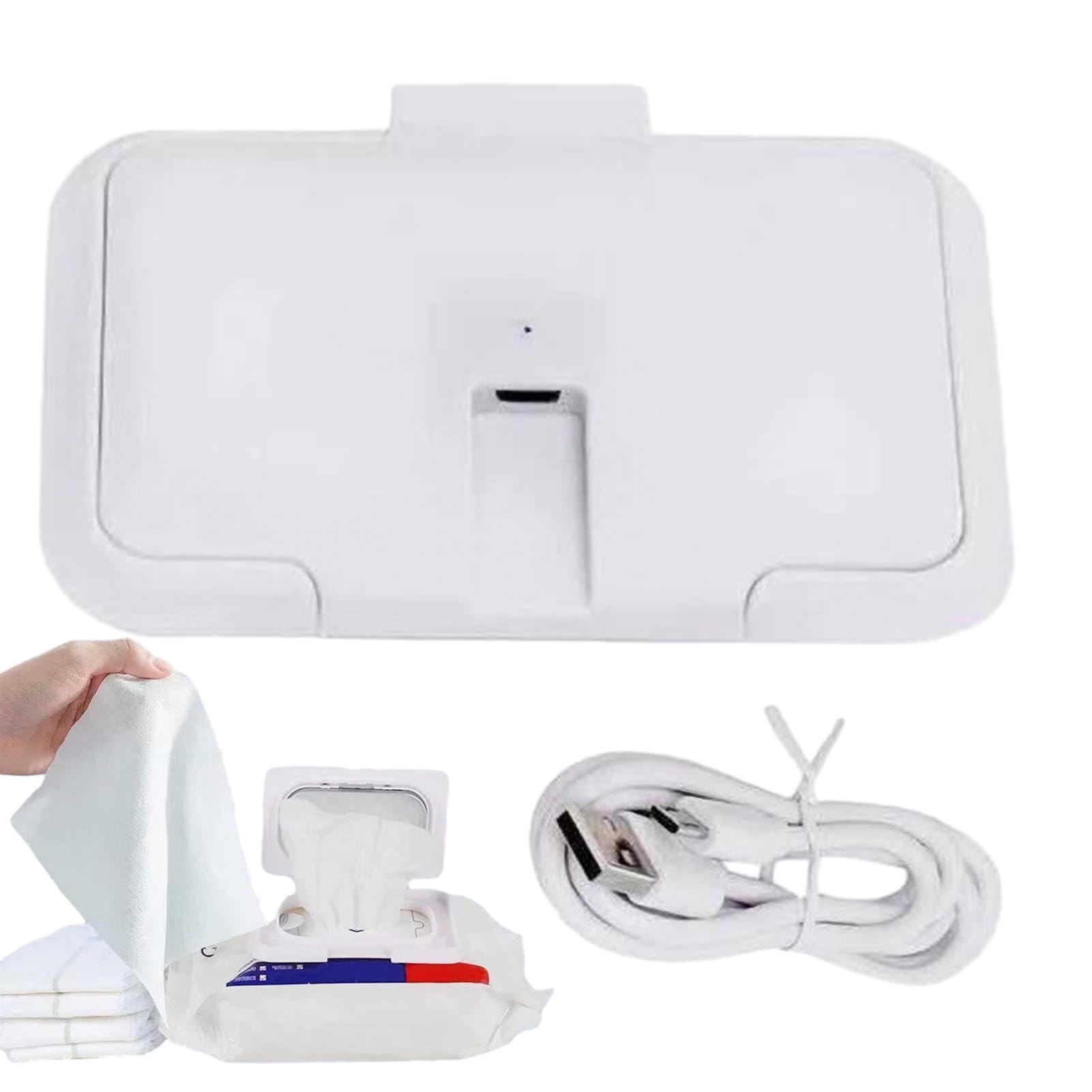 Calentador de toallitas para bebés,Calentador de toallitas húmedas ultra fino para toallitas de bebé - Calentador de toallas húmedas de gran capacidad para bebés, almohadilla térmica de papel, caja de