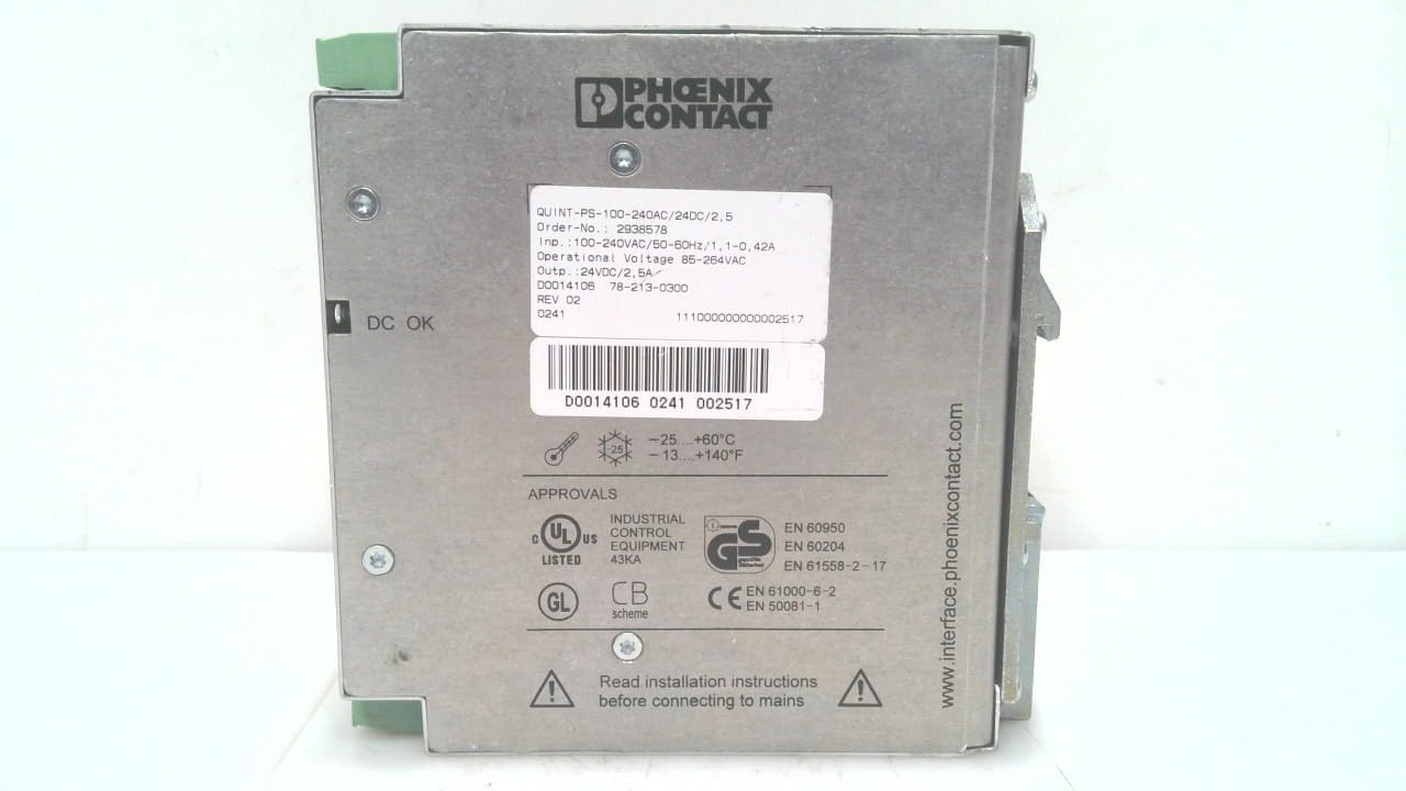 Amazon.com: Phoenix Contact 2938620 DIN Rail Power Supply QUINT-PS