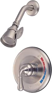 Kingston KB148 Badewannen‑ Und Dusch‑Wasserhahn – Messing, Satiniertes Nickel, 2‑Griff‑Acryl