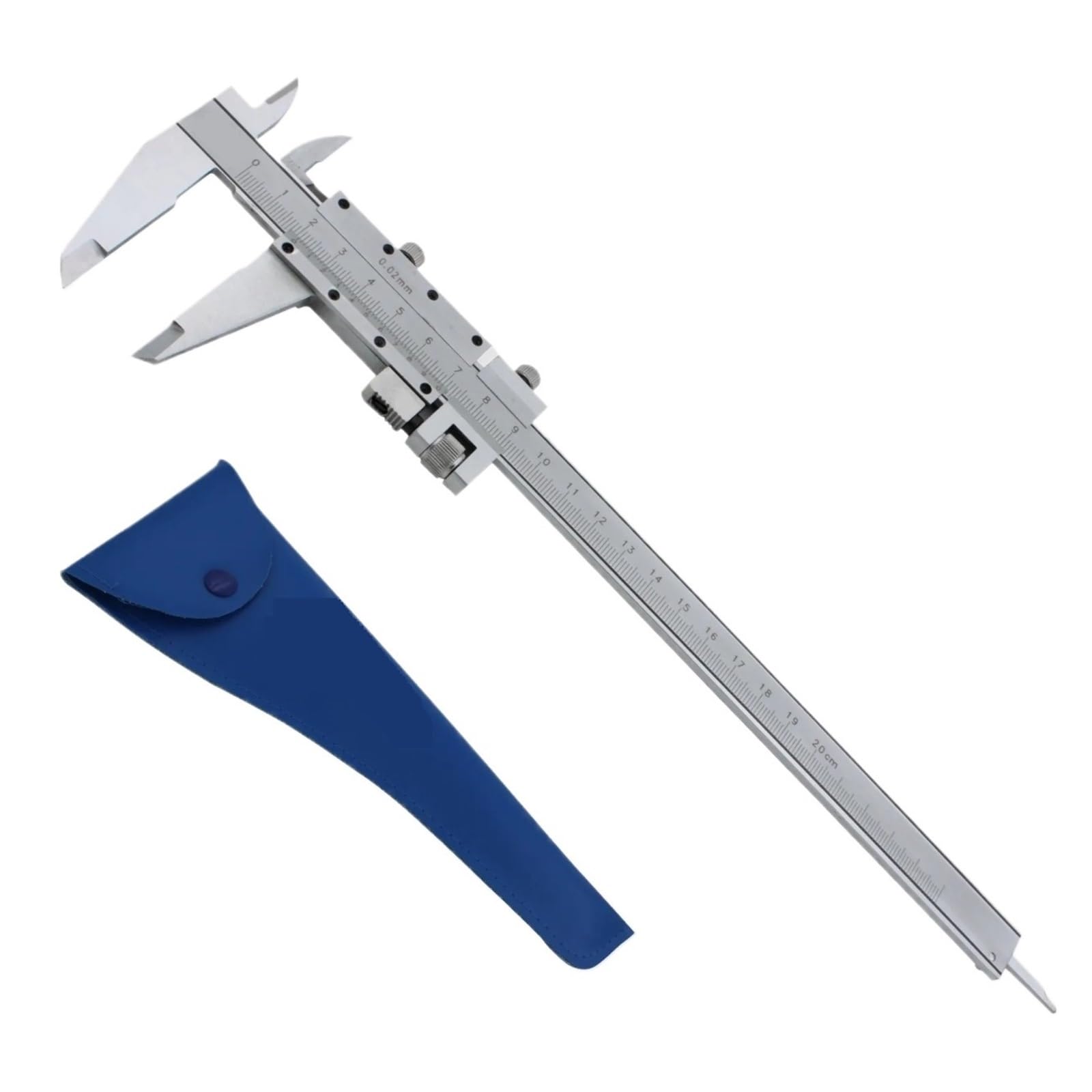 BDAYEK Vernier calipers Vernier Caliper Hardened Steel 200mm X 0.02mm With Fine Adjustment