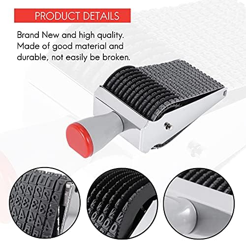 Multipurpose 12 Digit Alphabet Rolling Rubber Stamp English Letter Number Emboss DIY Scrapbooking Stationery